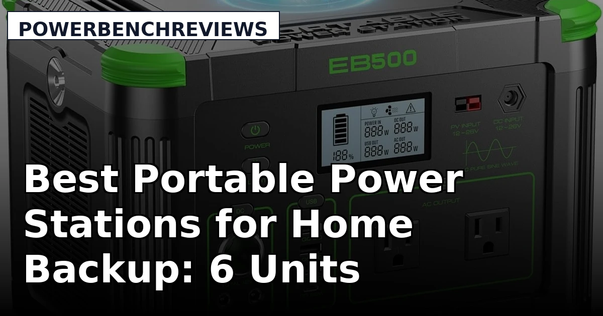 Best Portable Power Stations for Home Backup: 6 Units Compared