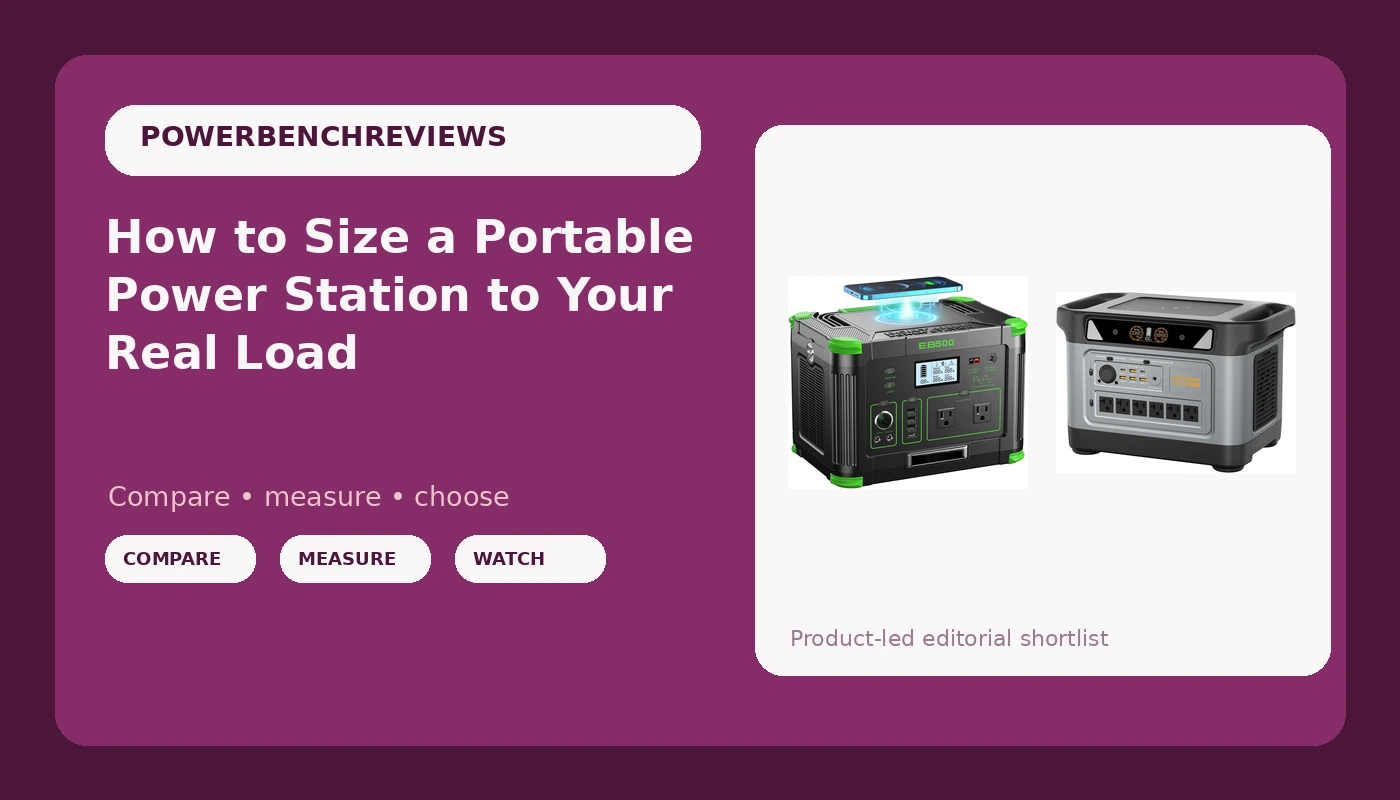 How to Size a Portable Power Station to Your Real Load