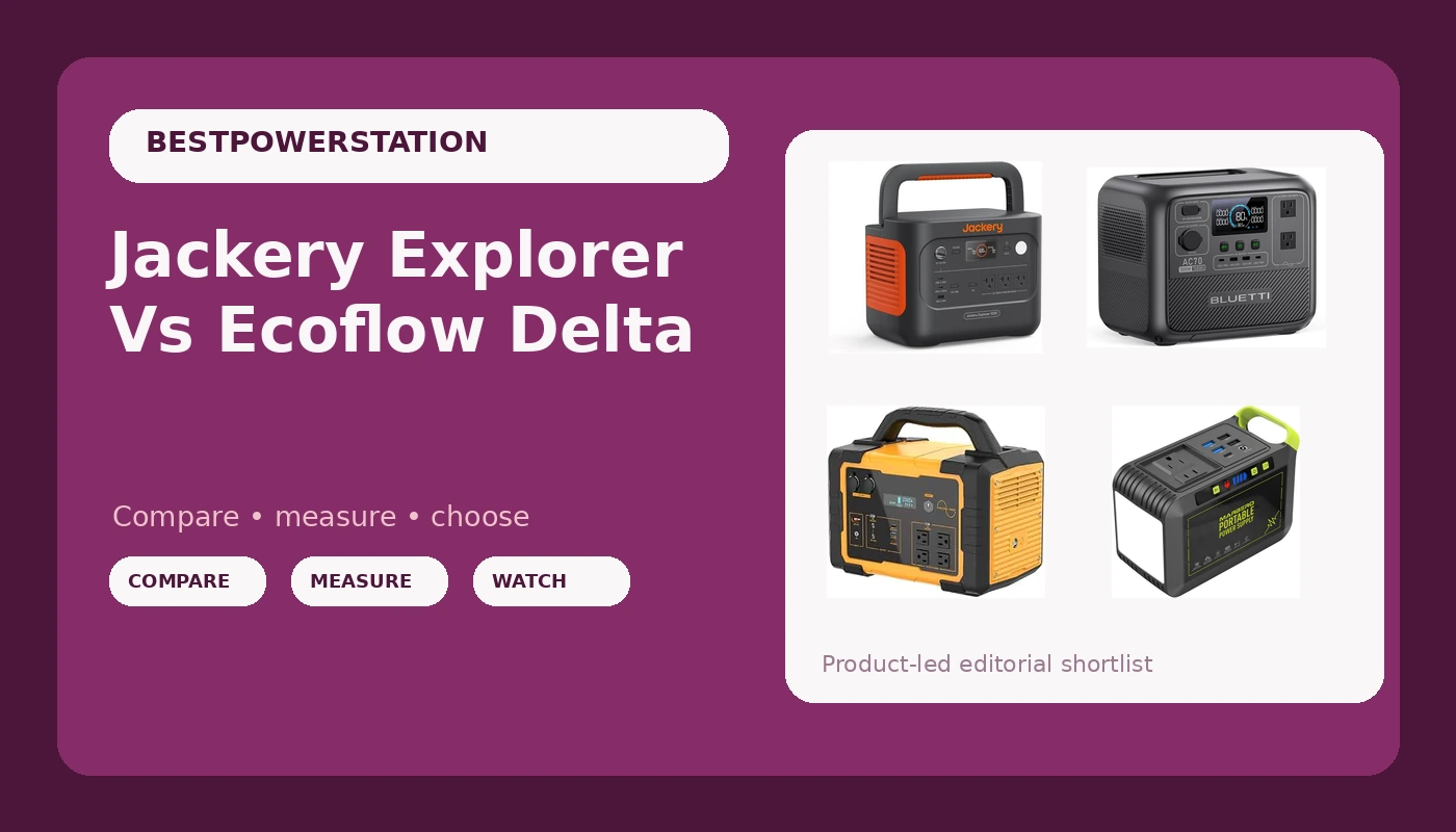 Jackery Explorer Vs Ecoflow Delta - PowerBenchReviews review with measurements and honest opinion