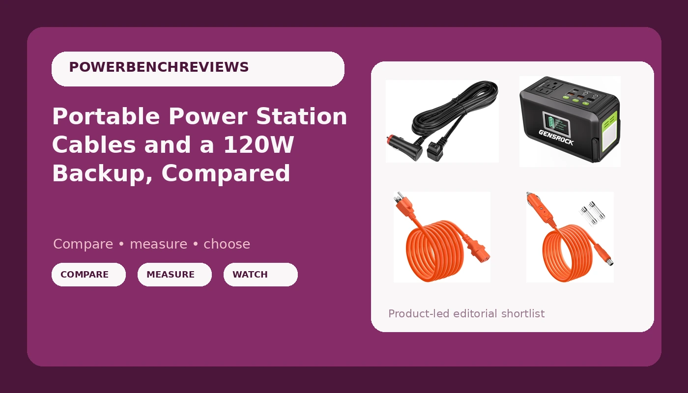 Portable Power Station Cables and a 120W Backup, Compared