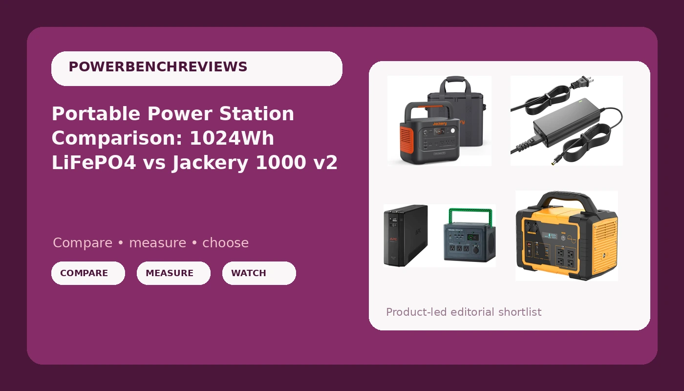 Portable Power Station Comparison: 1024Wh LiFePO4 vs Jackery 1000 v2