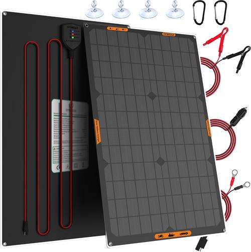 OYMSAE 30W 12V Waterproof Solar Trickle Charger