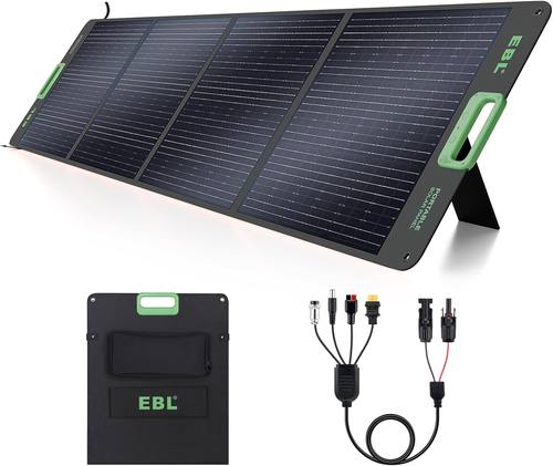 EBL 200W Portable Solar Panel for Power Station, Foldable IP65 Waterproof
