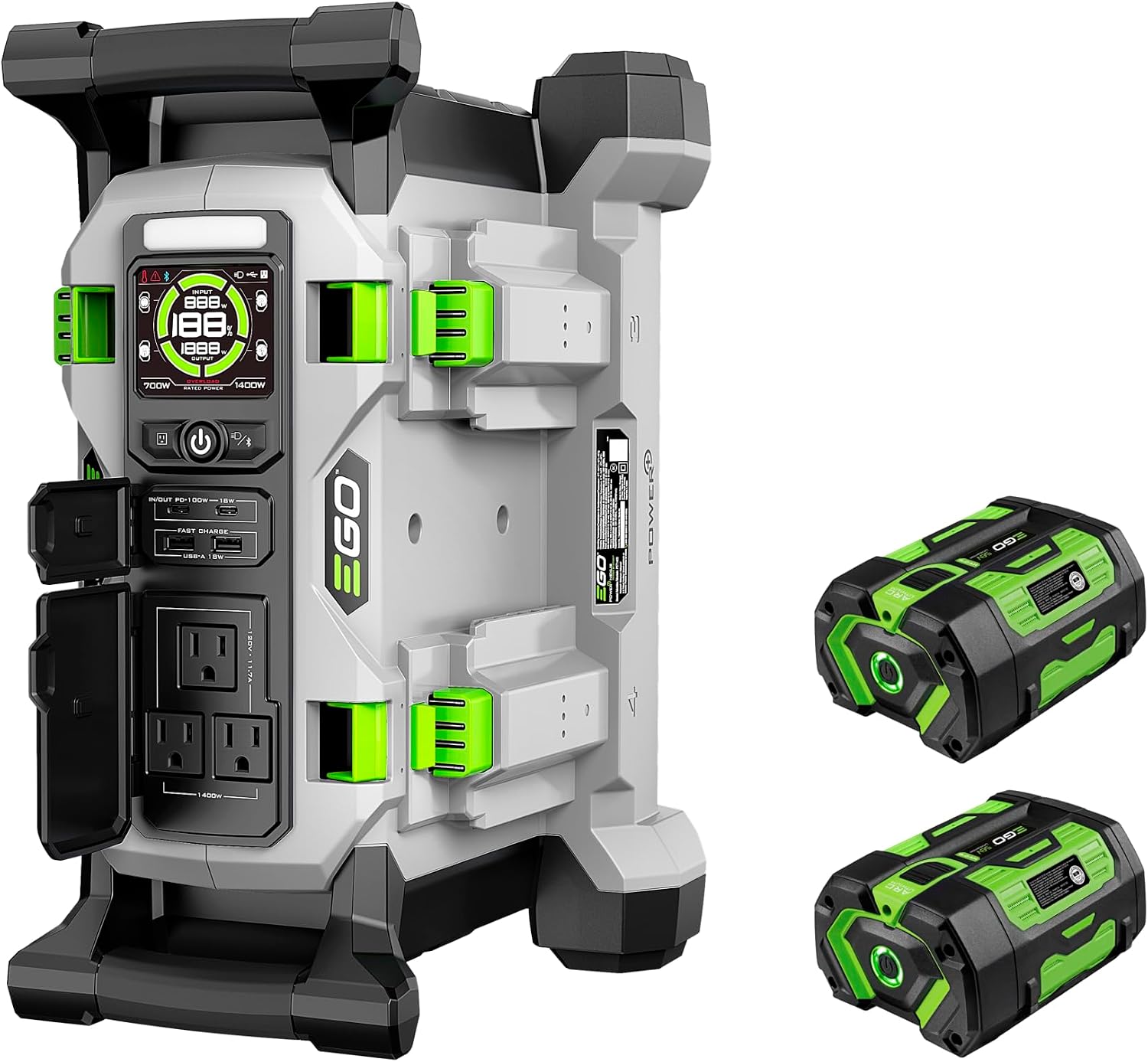 EGO POWER+ Portable Power Station, 1400W, Battery Powered, Inverter Generator (not under 500Wh)