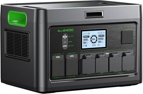 2400W Portable Power Station 1843.2Wh Solar Generator Home Power Backup