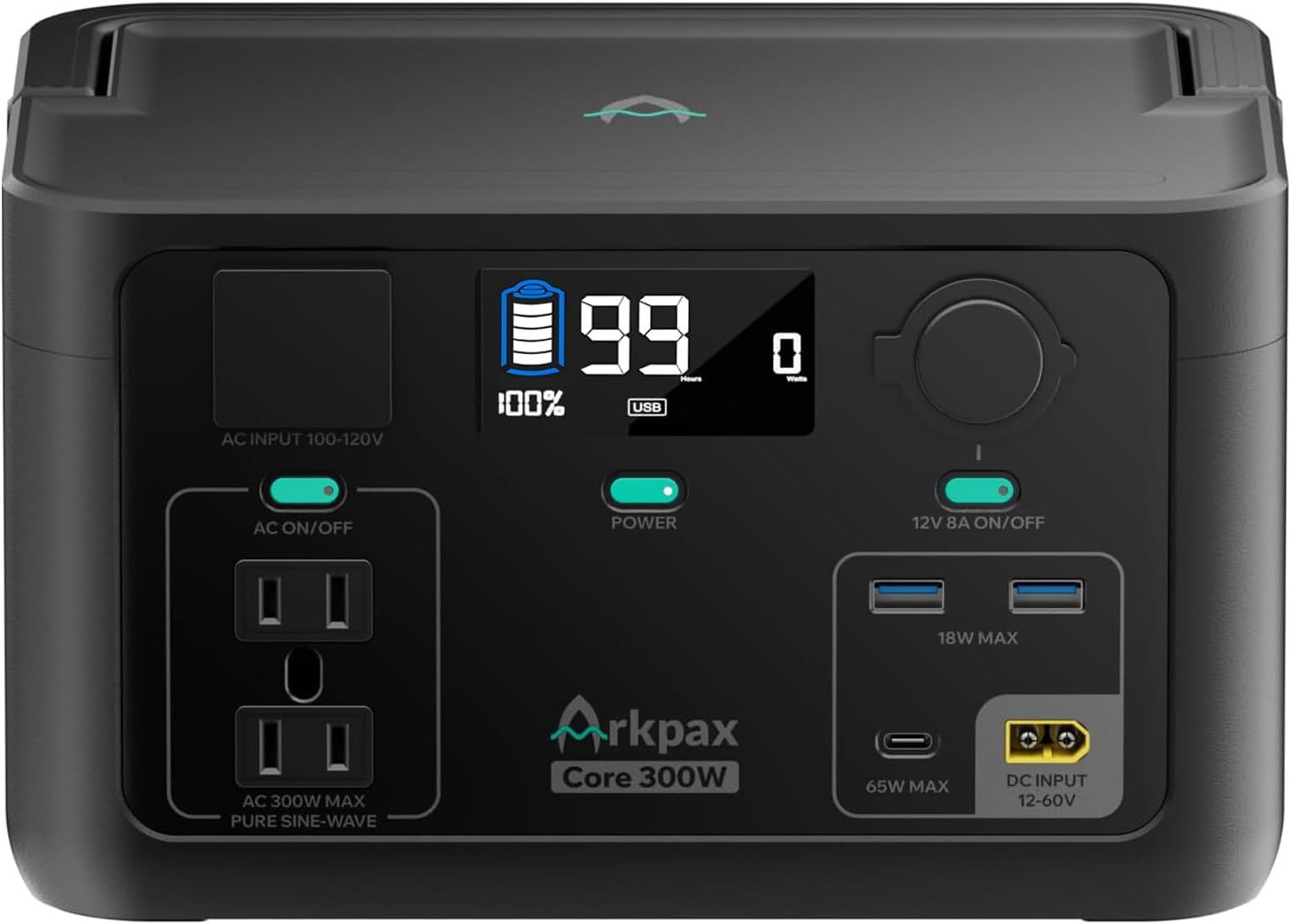 Portable Power Station 300W, 600W Surge Solar Generator 192Wh
